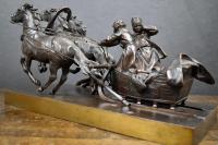 Antique Broze Sculpture with Troika