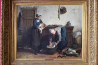 H. Valkenburg 1876 Laren Oil on Canvas